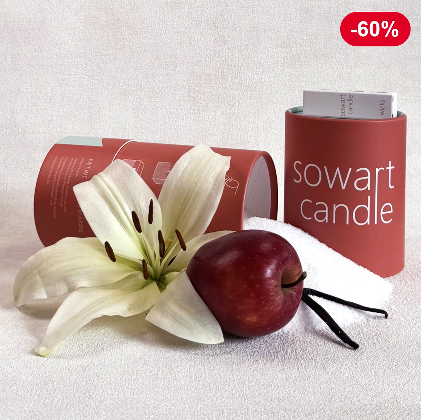 SOWART PORTO - Vela Perfumada, 500gr