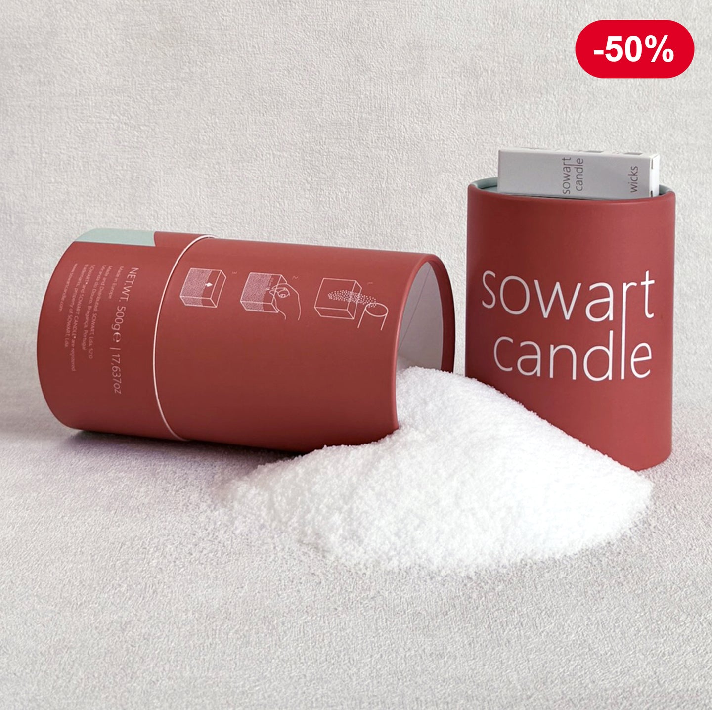 SOWART NATURAL - Vela Natural, 500gr